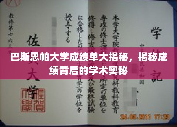 揭开巴斯思帕大学成绩单的学术面纱
