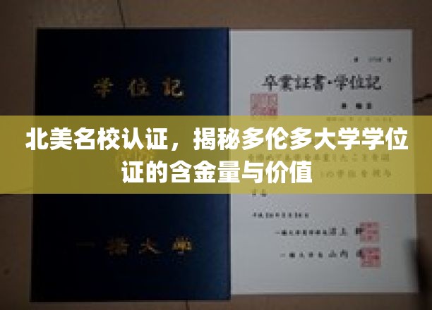 多伦多大学学位证，北美名校认证下的非凡含金量揭秘
