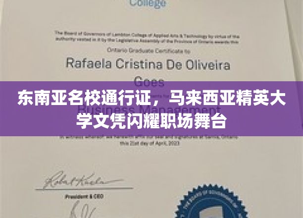 马来西亚精英大学文凭，东南亚职场舞台上的璀璨明珠