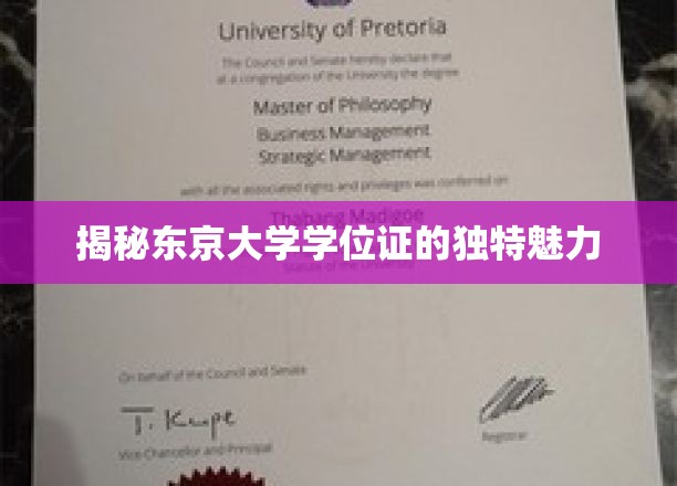 东京大学学位证的独特魅力
