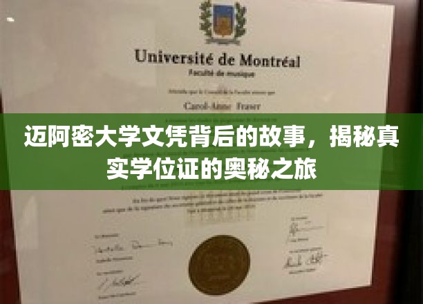 迈阿密大学学位证探秘，揭开学历背后的真实面纱