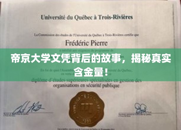 帝京大学文凭，揭开其背后不为人知的实力与价值
