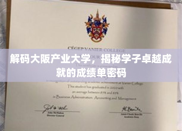 解码大阪产业大学，揭秘学子卓越成就的成绩单密码