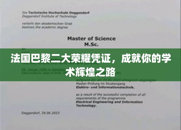 巴黎二大荣耀通行证，开启学术巅峰之旅