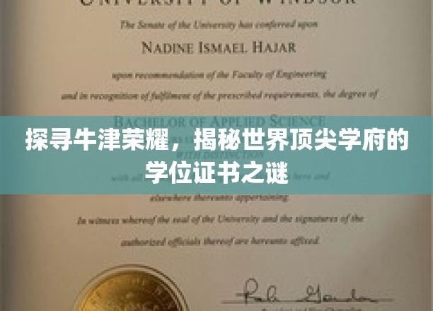 解码牛津之光，一窥世界顶级学府的学位证书奥秘