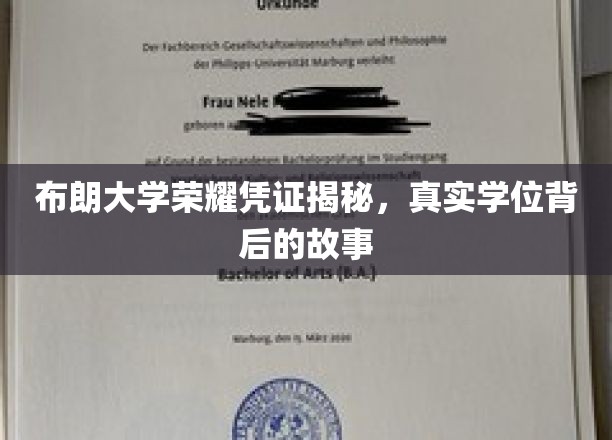 布朗大学荣耀凭证揭秘，真实学位背后的故事