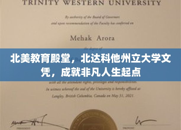北美精英摇篮，北达科他州立大学文凭，铸就辉煌人生新篇章