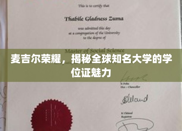 麦吉尔之光，探索国际名校学位证的独特魅力