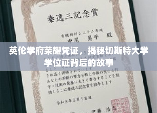 探寻切斯特大学学位证的英伦传奇