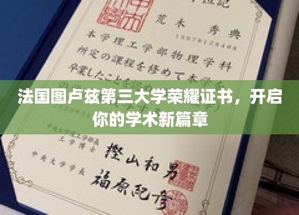 法国图卢兹第三大学荣耀证书，开启你的学术新篇章