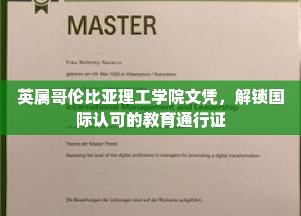 英属哥伦比亚理工学院文凭，开启全球通行无阻的教育之旅