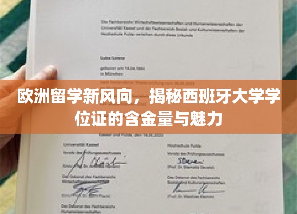 欧洲留学新宠，西班牙学位证背后的价值与无限魅力