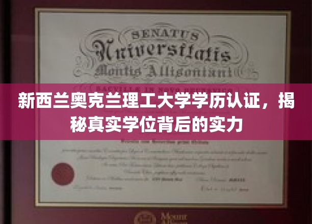 奥克兰理工大学学位认证揭秘，探秘真实学历背后的实力与价值