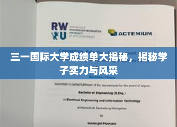 三一国际大学成绩单大揭秘，揭秘学子实力与风采