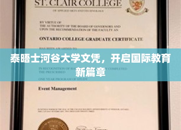 泰晤士河谷大学文凭，开启国际教育新篇章
