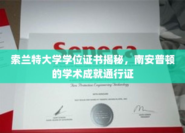 索兰特大学学位证书揭秘，南安普顿的学术成就通行证