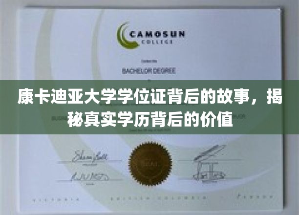 康卡迪亚大学学位证，探寻学历背后的不凡价值与传奇故事