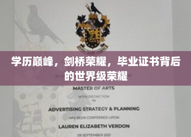 剑桥荣耀，学位巅峰，揭秘世界级荣耀背后的不凡历程
