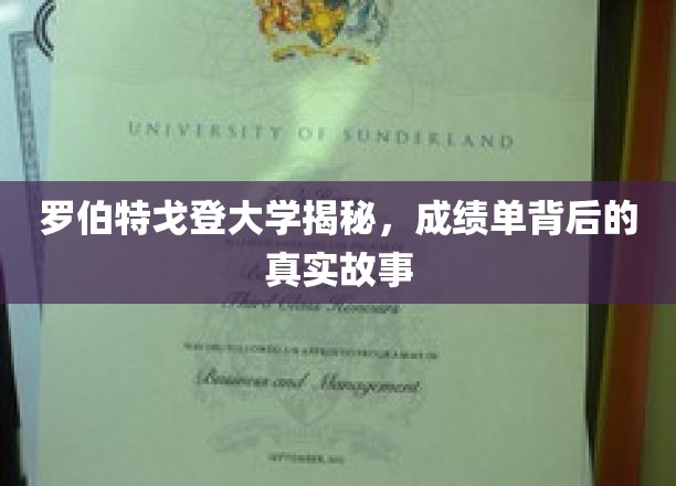 探寻罗伯特戈登大学，揭开成绩单背后的神秘面纱