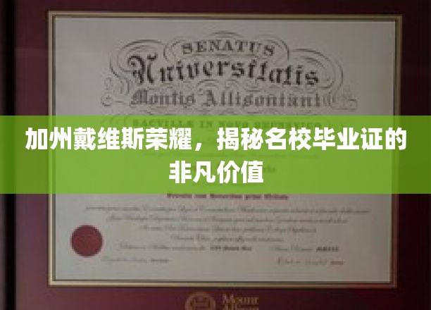 戴维斯荣耀解码，名校毕业证的独到魅力与价值