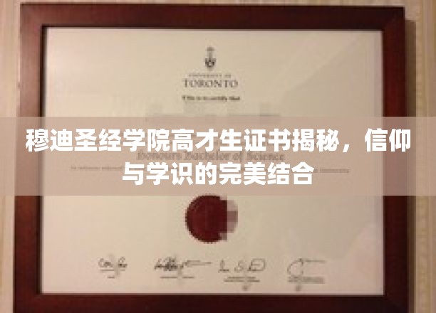 穆迪圣经学院高才生证书揭秘：信仰与学识的完美融合