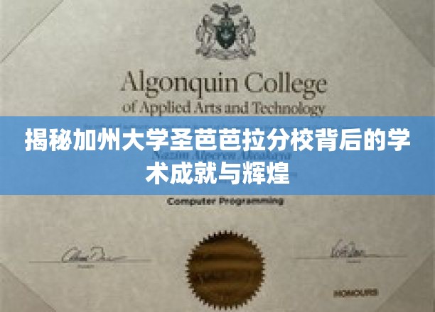 加州圣芭芭拉之光，揭秘顶尖学术殿堂的辉煌历程