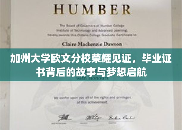 加州大学欧文分校毕业证书：荣耀见证，梦想启航的故事