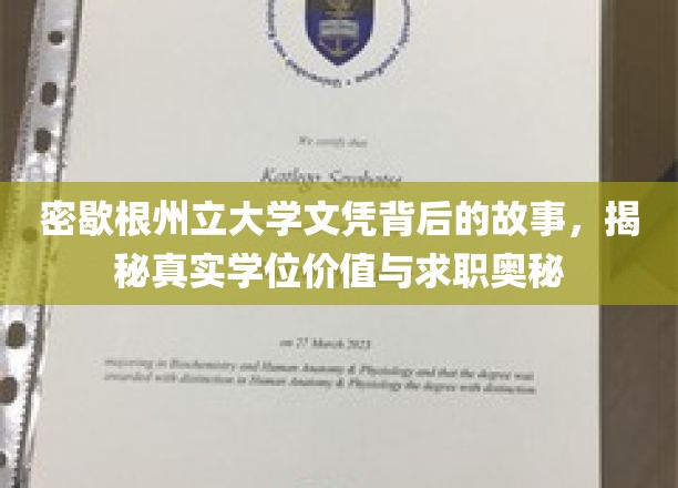 密歇根州立大学文凭背后的故事，揭秘真实学位价值与求职奥秘