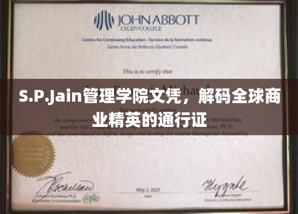 S.P. Jain管理学院文凭，解码全球商业精英的通行证
