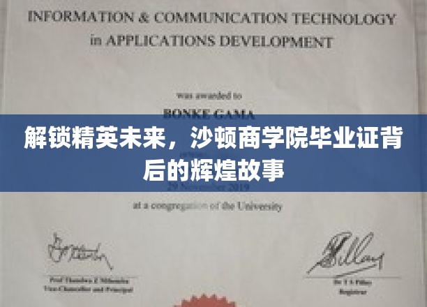 解锁精英未来，沙顿商学院毕业证背后的辉煌故事