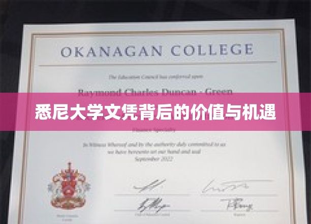 解码悉尼大学文凭，价值与无限机遇的交汇点