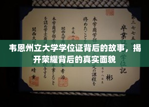 韦恩州立大学学位证背后的传奇，探寻荣耀之光下的真实面纱