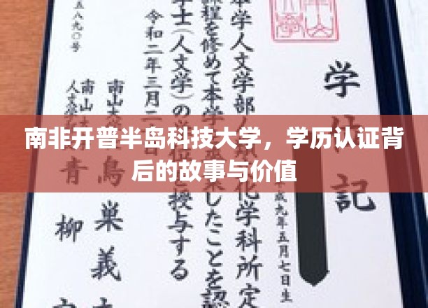 解码南非开普半岛科技大学，学历认证的传奇之路与深远意义
