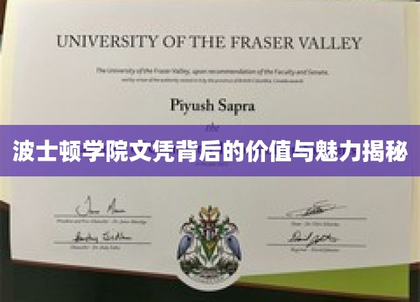 探索波士顿学院文凭的独特魅力与深远价值