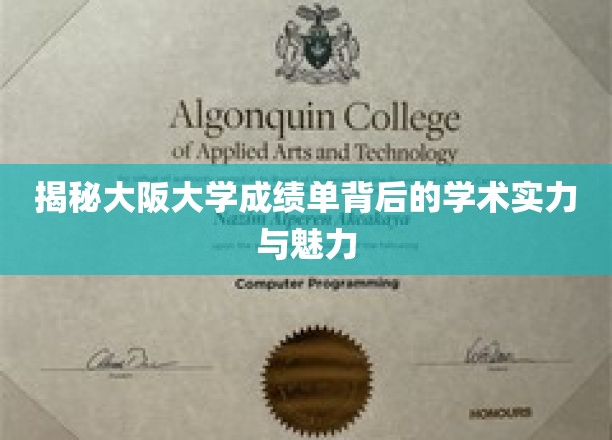 探寻大阪大学成绩单背后的学术风采与卓越实力