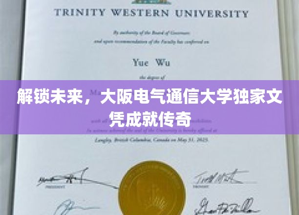 大阪电气通信大学，创新文凭引领未来，成就非凡传奇之路