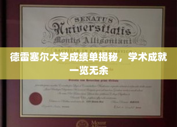 德雷塞尔大学成绩单大公开，一窥学术精英的卓越成就