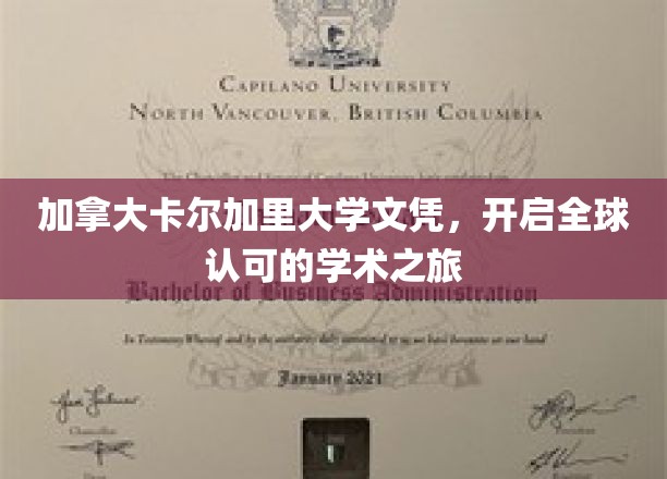 跨国学历通行证，卡尔加里大学文凭助你扬帆海外学术舞台