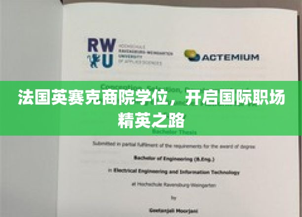 跨越国界，法国英赛克商院学位助你成就职场精英梦想