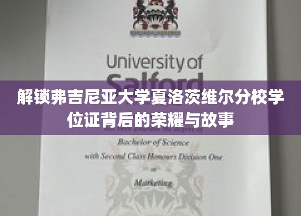 探寻弗吉尼亚大学夏洛茨维尔分校学位证的传奇之光