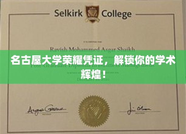 名古屋大学荣耀通行证，开启你的学术巅峰之旅！