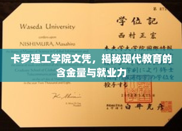 现代教育金钥匙，卡罗理工学院文凭背后的就业力解析