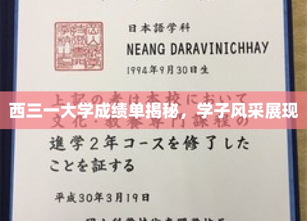 西三一大学学子风采，成绩单背后的青春印记