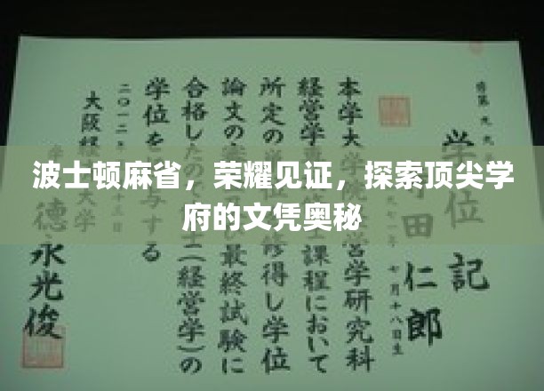 波士顿麻省，荣耀见证，探索顶尖学府的文凭奥秘