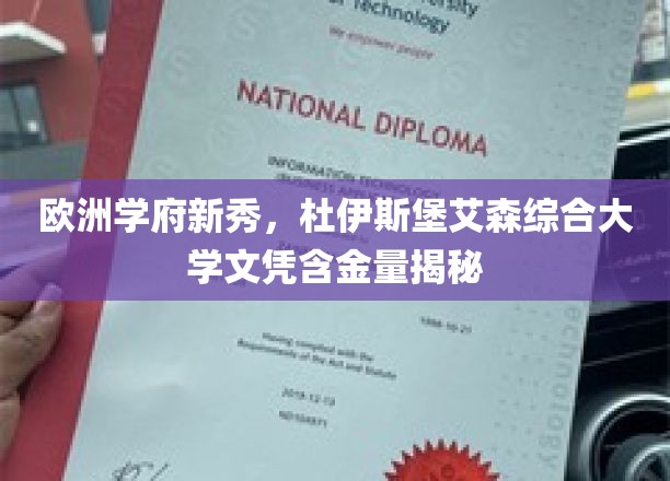 欧洲教育新星，杜伊斯堡艾森大学文凭价值几何？