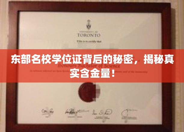 东部名校学位证背后的秘密，揭秘其真实含金量！
