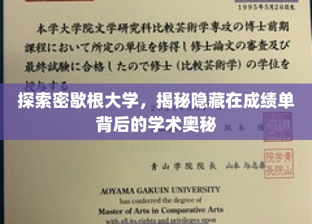 解码密歇根大学，成绩单背后的学术秘境大揭秘
