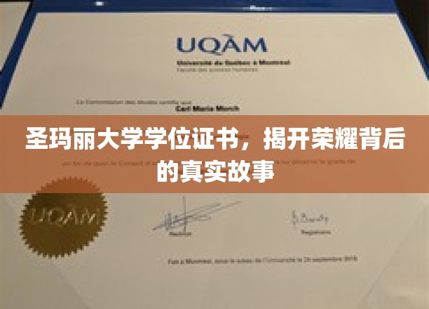 圣玛丽荣耀证书，探寻学位背后的传奇篇章