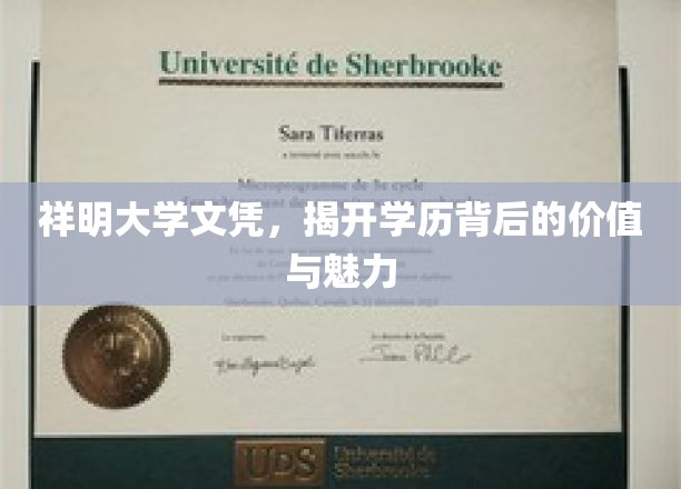 祥明文凭背后的故事，探寻高等教育的新篇章