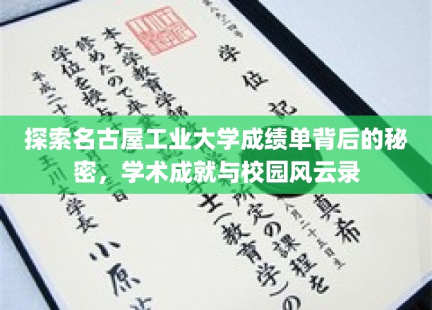 揭开名古屋工业大学成绩单之谜，探寻学术荣耀与校园传奇